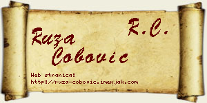 Ruža Čobović vizit kartica